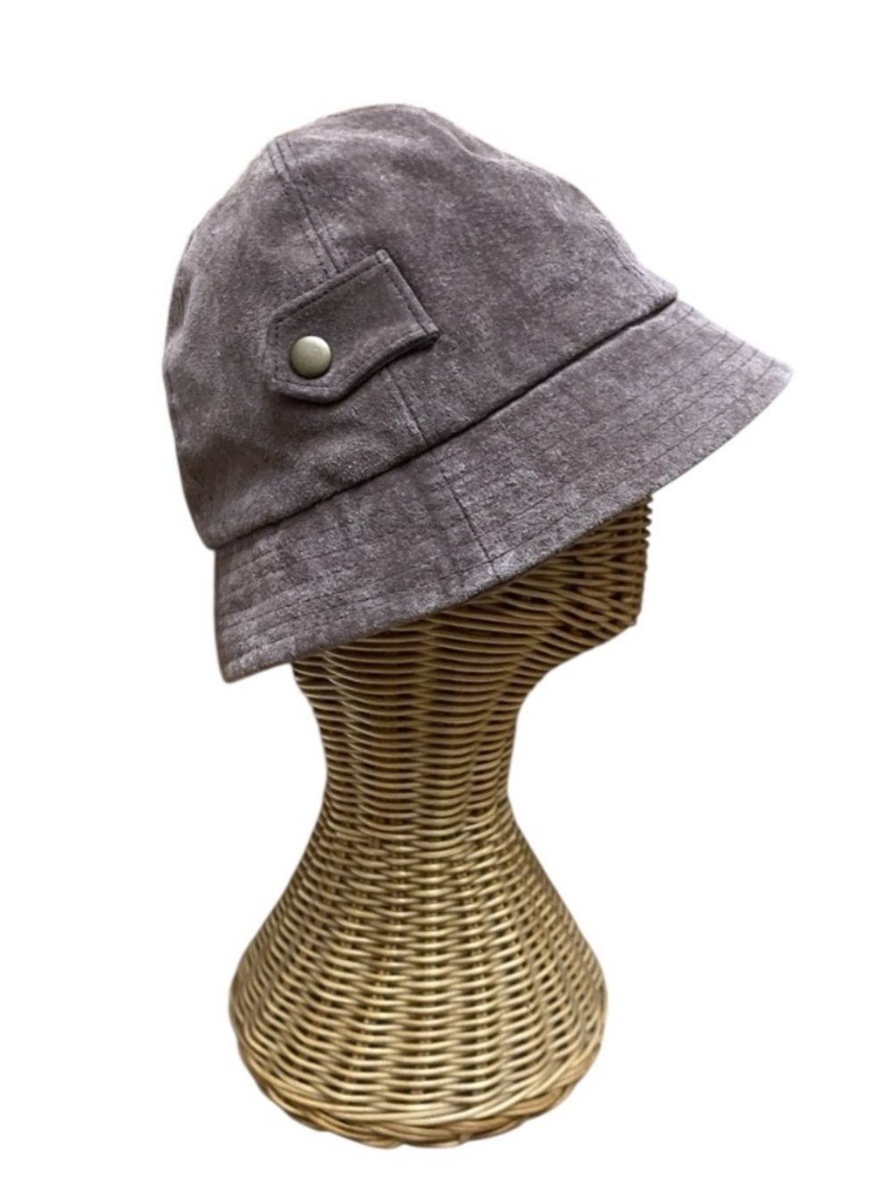 Nine & Company Womens Suede Brown Vintage Bucket Hat Y2k Style Street Wear
